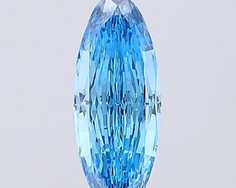 5 CT Blue Oval Lab Grown Diamond for Engagement Ring