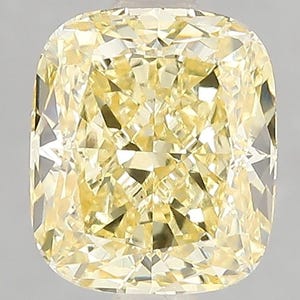 Diamante creato in laboratorio, taglio cuscino da 3 ct, giallo intenso, per anello di fidanzamento/anniversario, regalo ideale