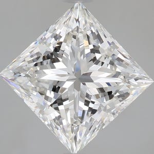 Diamante cultivado en laboratorio de talla princesa de 3 quilates para aretes / Ideal como regalo de aniversario / Certificado IGI