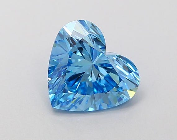 CT Heart Shape Vivid Blue Lab Grown Diamond for Engagement Ring