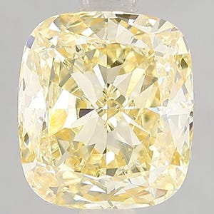 3 CT Kissenschliff Intensiver Gelber Labor Diamant Für Verlobungsring