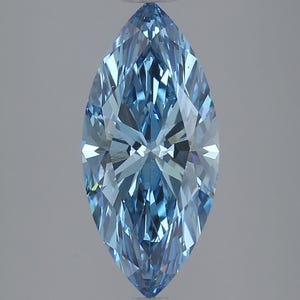 3.33 CT Marquise Vivid Blue Lab Grown Diamond For Engagement Ring