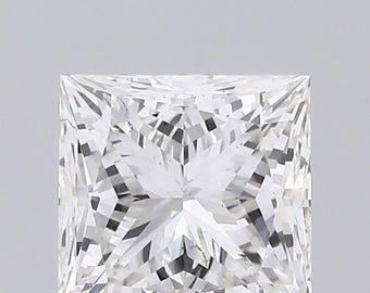 May include: A square-cut, colorless diamond with intricate facets. The gemstone reflects light, creating a brilliant sparkle. The diamond's shape is a perfect square, showcasing its symmetrical design. Ideal for jewelry.