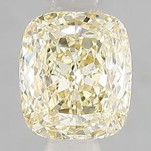 1 CT Kissenschliff Hellgelber Labor Diamant Für Verlobungsring
