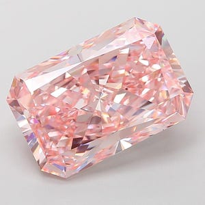 7 CT Radiant Cut Intense Pink Lab Grown Diamond For Engagement Ring | Ecofriendly Diamonds