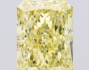 6.83 CT Radiant Vivid Yellow Lab Created Diamond For Engagement Ring