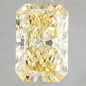 Bague de fiançailles en diamant jaune intense de taille radiant 3 carats | Cadeau d&#39;anniversaire