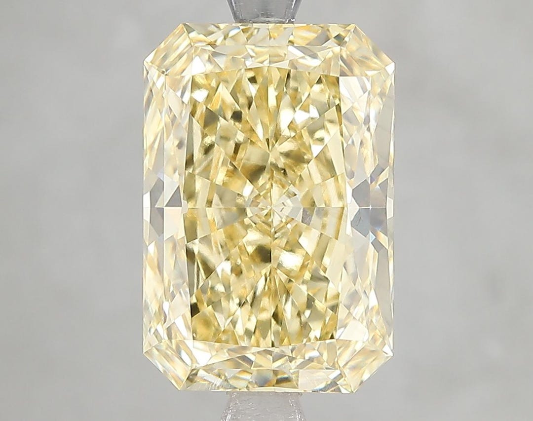 5 CT Radiant Cut Yellow Lab Grown Diamond for Engagement Ring | Custom ...