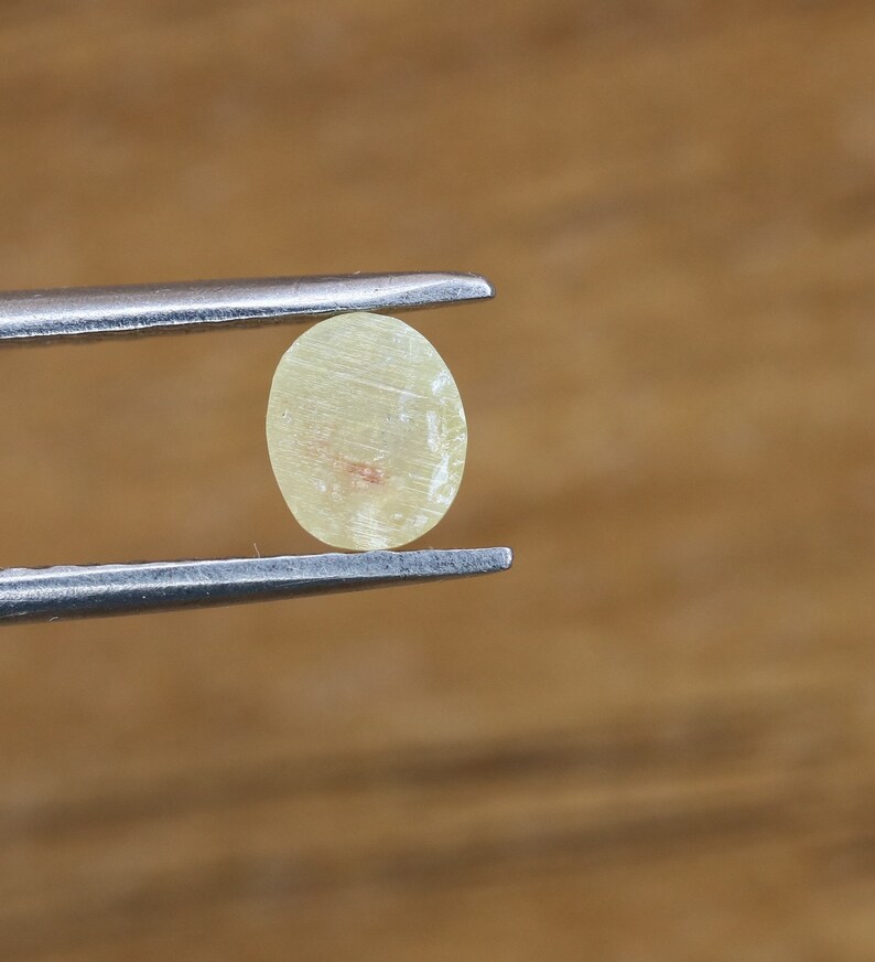0.28 CT 5.20 x 4.40 MM Lemon Color Polished Oval Shape Natural Diamond Ring