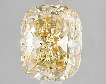 2.53 CT Yellow Cushion Cut Lab Grown Diamond for Custom Engagement Ring