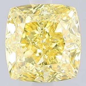 2 CT Kissenschliff Lebendiges Gelb Lab Erstellt Diamant Für Solitaire Verlobungsring