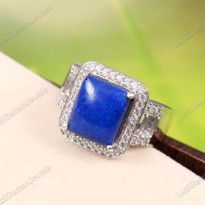 Lapis Lazuli ring, gemstone ring, 925 sterling silver ring, silver lapis ring, blue gemstone ring, gemstone ring, lapis