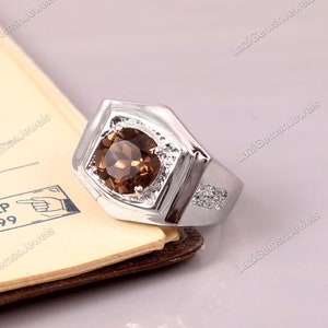 Smoky Quartz Ring 925 Sterling Silver Faceted Gemstone Jewelry ~ Jewelry Jewelry ~ Elegant Ring ~ Smoky Quartz ~ Gift For Anniversary