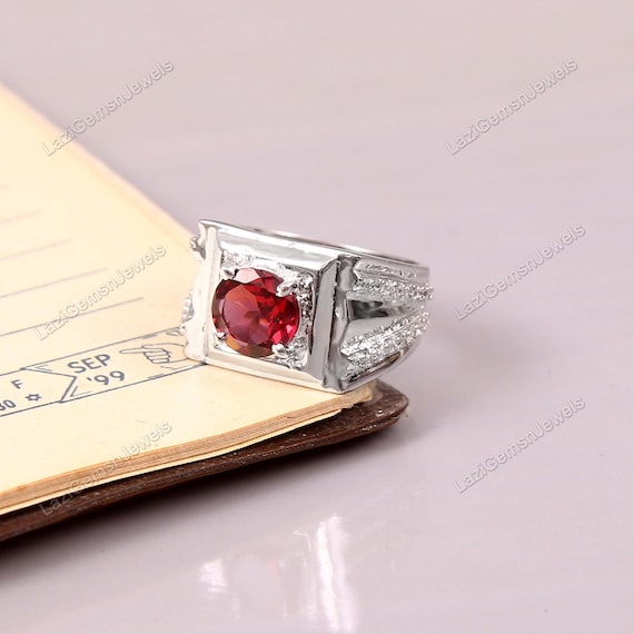 Etsy garnet ring discount