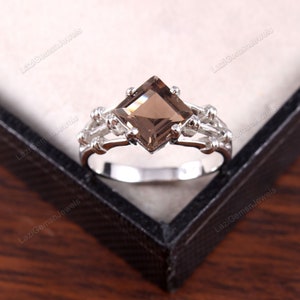 Smoky Quartz Ring 925 Sterling Silver Boho Jewelry Minimalist Ring Jewelry Ring Anniversary Gift Promise Ring Gift Her Christmas gifts