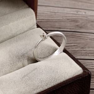 2x2mm Round Semi Mount Ring, Semi Mount Halo Ring, 925 Sterling Silver Ring, Wedding Ring,Without Main Stone Ring Engagement Ring 2MM to 6MM