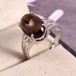 Smoky Quartz Ring ,Jewelry Ring,Statement Ring Smoky Ring Art Deco Ring, 925 Sterling Silver, Bohemian Ring Vintage Ring Jewelry Ring