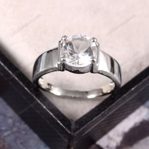 Rock Crystal Quartz Ring-Jewelry-Ethnic-Authentic Crystal Quartz Ring|Clear Quartz Ring |Women Rings|band Ring|Statement Ring|Gift her