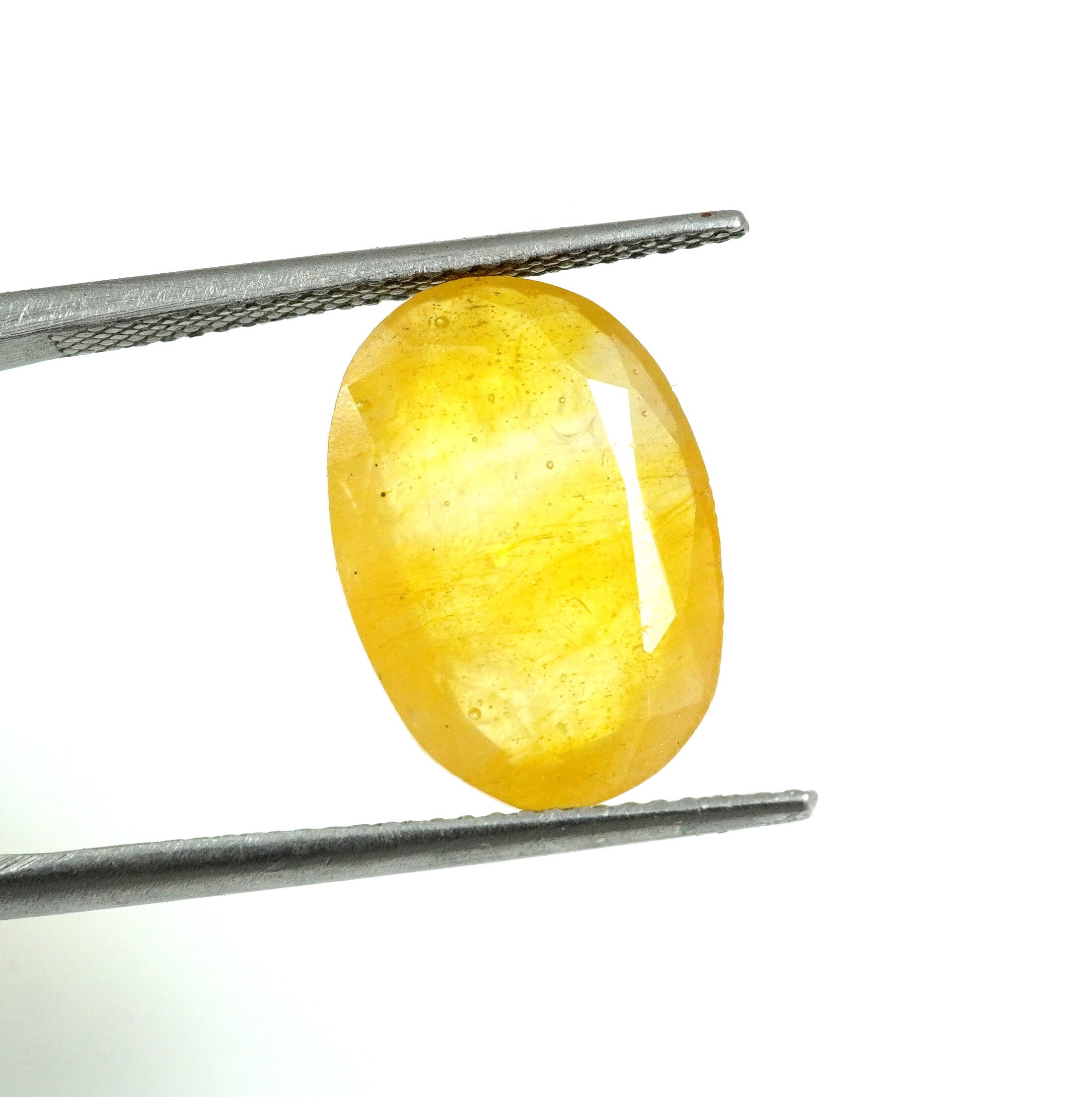 8.65CTS Certificate Natural Yellow Sapphire Oval Faceted