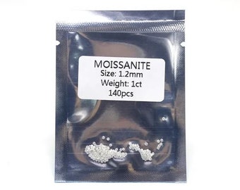 VVS1 Full White Moissanite Round Cut Stone,1 MM To 4.0 MM, Certified Moissanite Excellent Round Cut Loose Gemstone Lot For Jewelry Making