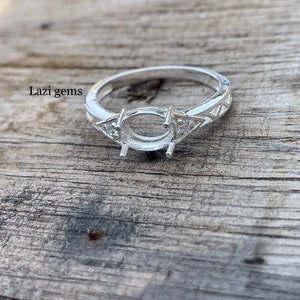 6x8m Oval Semi mount Ring, Personalized Wedding Ring, 925 Sterling Silver Ring, Mount Ring, Engagement Ring, Prong Setting Ring