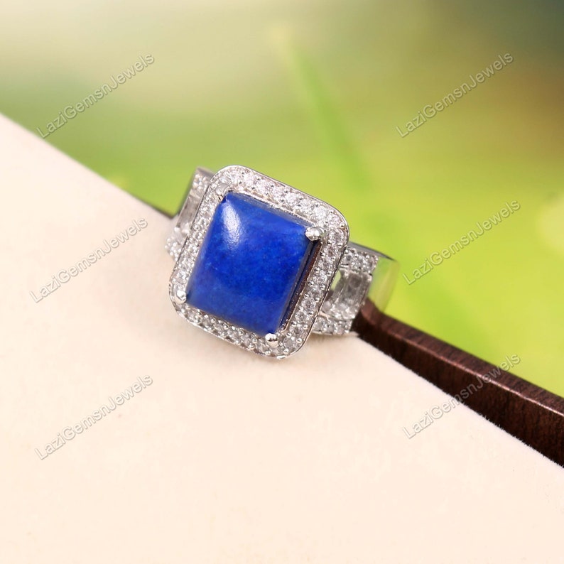 Lapis Lazuli ring, handmade ring, 92.5% sterling silver ring, silver lapis ring, gemstone ring, sterling silver ring, handmade ring, lapis image 1