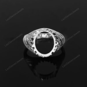Engagement Ring 925 sterling Silver Women Ring Semi Mount Setting Custom Without Stone Setting Hidden Halo Ring Set Solitaire Ring