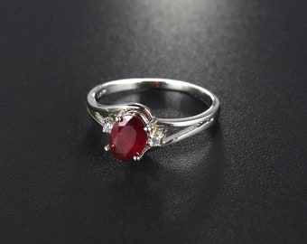 Natural Ruby Ring Stacking Ring Stackable Ring Minimalist Jewelry Statement Ring Promise Ring Jewelry Ring 925 Sterling Silver