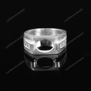 6x8 mm Oval Semi mount Ring, Personalized Halo Wedding Ring, 925 Sterling Silver ring, Wedding Ring, Engagement Ring, Prong Setting Ring