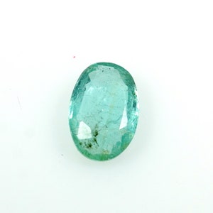 Zambian Emerald Faceted Gemstone Loose For Rings,Natural Certified Emerald oval Cut For Jewelry Making,1 Ct Emerald 6.40x9.30x2.80mm cod30