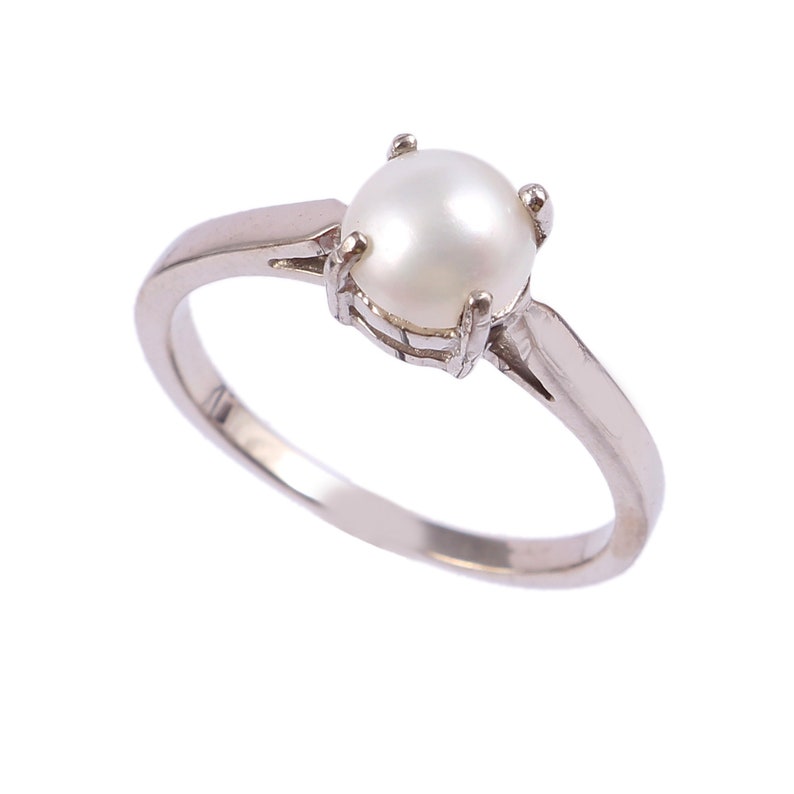 925 Sterling Silver Vintage Style Ring Gift For Women Her Handmade Ring Ring Pearl Art Deco Ring Statement Ring Boho Ring Gift for