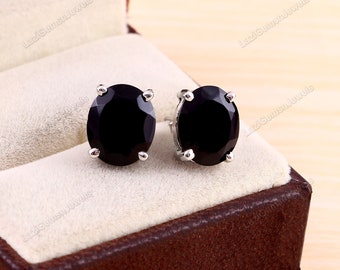 Natural Black onyx Earrings , Gemstone Earrings , Jewelry Earrings , Black Earrings , Black Onyx Stud , Gift for her , Moms Wife Gift her