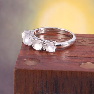 Natural Moonstone Ring,Cluster Statement Ring Minimalist Ring Jewelry Ring Boho Jewelry 925 Sterling Silver Wedding Ring June Birthstone