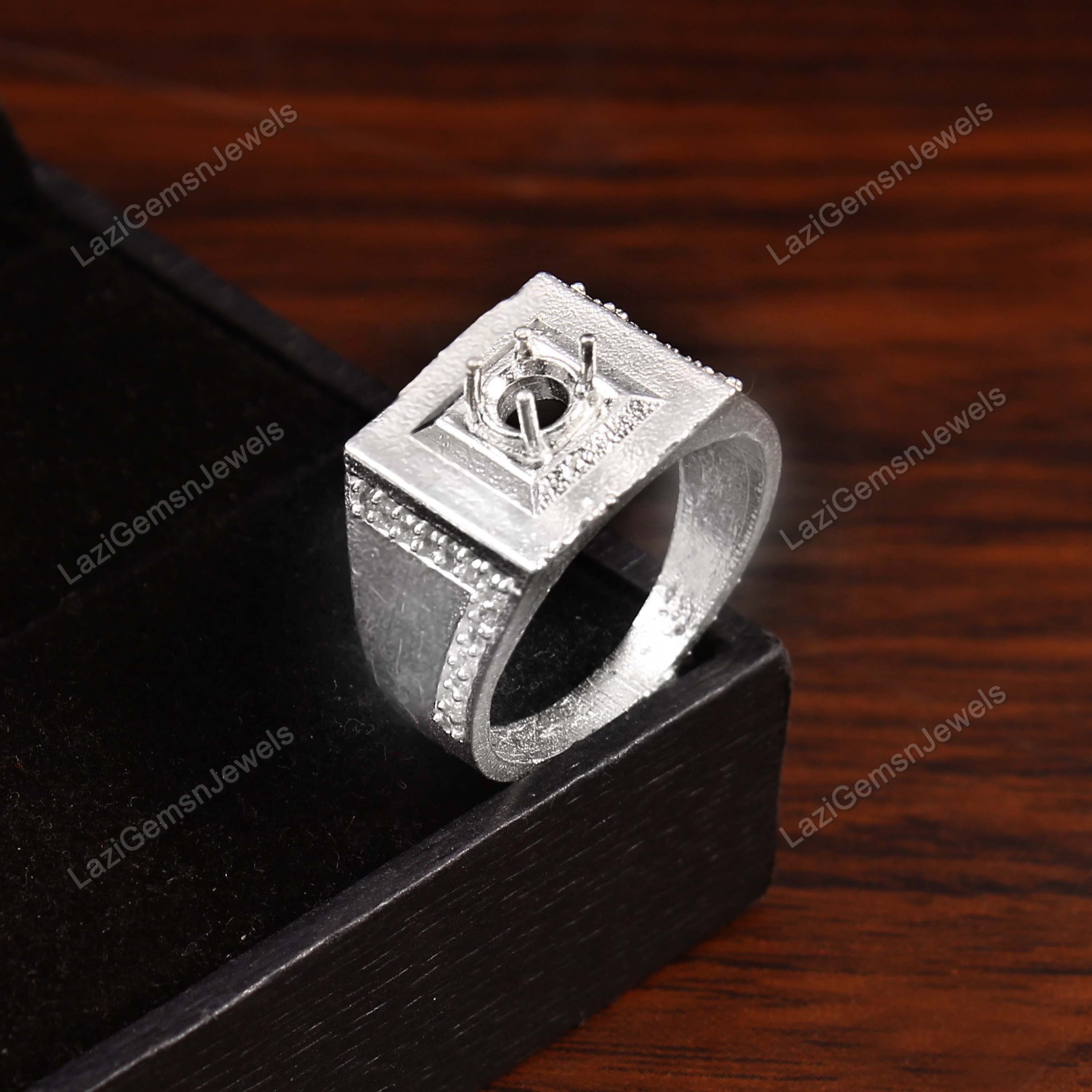 indian real solid sterling silver mens finger ring 10869 – Karizma Jewels