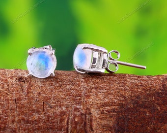 Rainbow Moonstone Earrings , Rainbow Stud , Gemstone Earrings , Stud Earrings , Personalised gifts , Rainbow Moonstone Stud , Gift for her