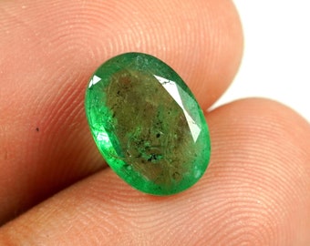 2.95 Ct Natural emerald Zambia Rich Green Color Oval Cut Top Quality Untreated Unheated Loose Gemstone 8.50x11.50 mm