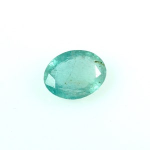 Certified 1.70 Cts Natural Emerald Gemstone Zambia Emerald 7.30x9.50x3.60Oval Shape  Emerald Faceted Cut Loose Gemstone