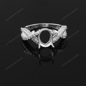 6X8 MM Oval Semi Mount Ring-Unique Mount Ring-Without Stone Ring-Wedding Ring-Women Ring-925 Sterling Silver Ring-Prong Setting Ring