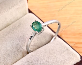 Birthstone Rings, Emerald Rings, Birthstone Rings, Birthstone Jewelry, Natural Emerald Ring, 14k Gold Personalized Ring, Mother’s Day Gift