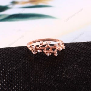 Without Main Stone Ring-8X8MM Trillion Semi Mount Ring-Silver Mount Ring-925 Sterling Silver Ring-Bezel Setting Ring