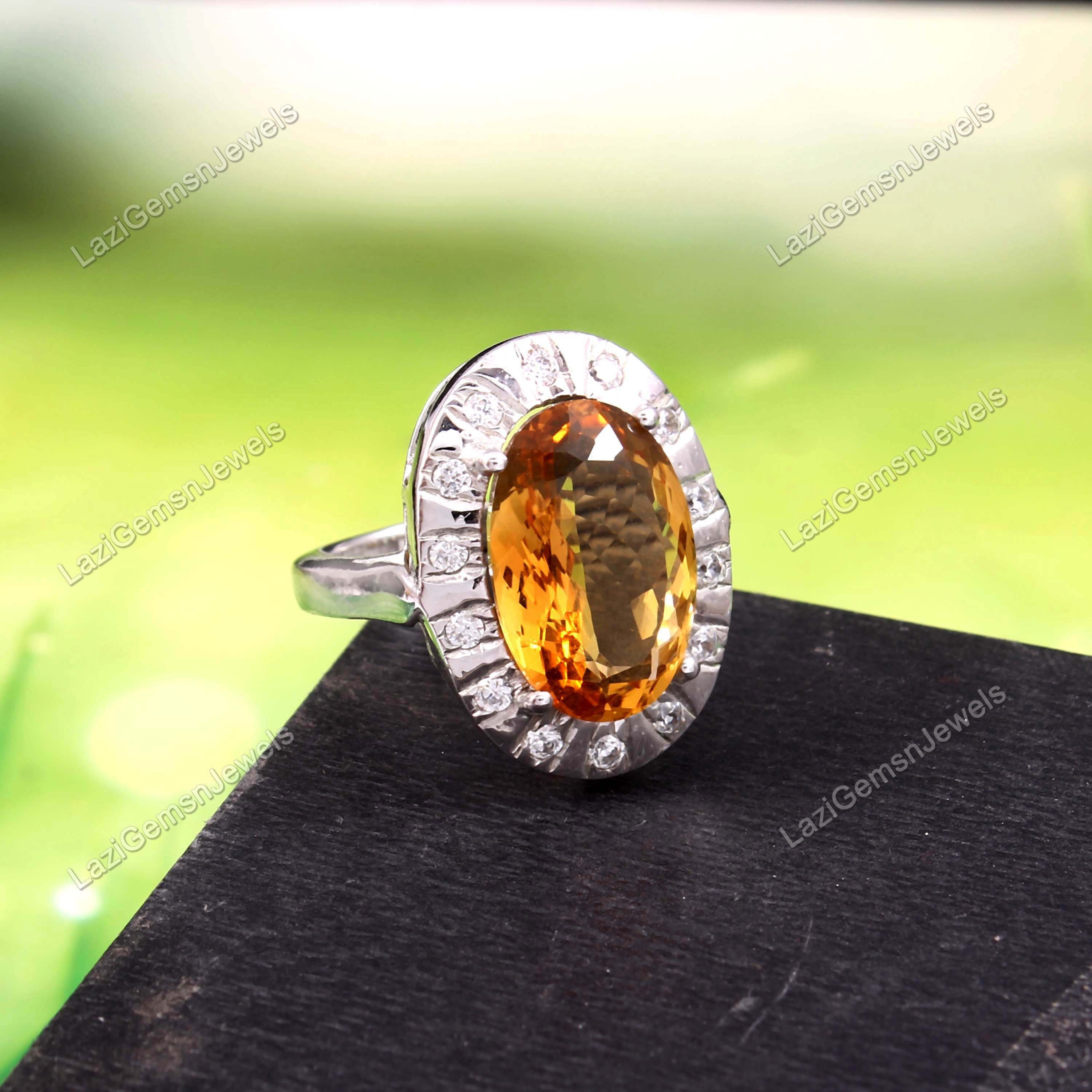 10k Yellow Gold Azotic Topaz Ring Size 6 3/4