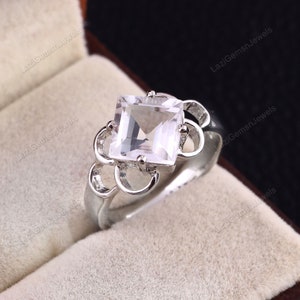 Rock Crystal Quartz Ring , Statement Ring , Art deco Ring , Jewelry Ring , Quartz Ring , Personalised gifts , Dainty Ring , Christmas Gift