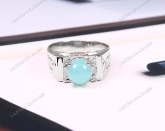blue onyx ring 925 sterling silver minimalist jewelry everyday ring birthstone ring