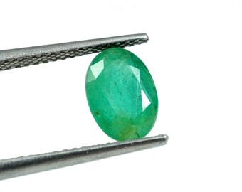 6x8.5 MM Lose Edelstein Sambia Grüner Smaragd Schmuckherstellung Edelstein Certifiyed Natürlicher Grüner Smaragd Oval Form Stein cod94