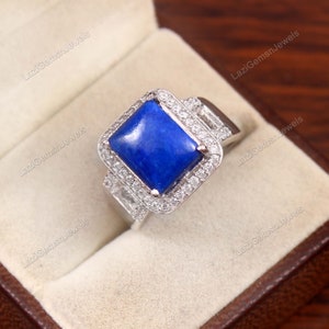 Lapis Lazuli ring, handmade ring, 92.5% sterling silver ring, silver lapis ring, gemstone ring, sterling silver ring, handmade ring, lapis image 2