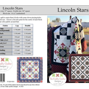 Lincoln Stars Quilt Pattern image 4