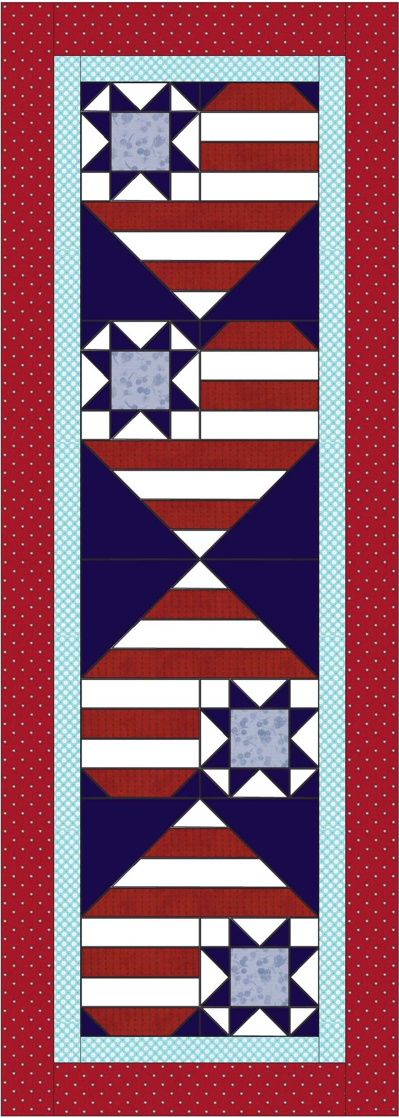 Star Spangled Heart Wall Hanging Etsy