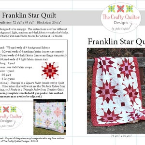 Franklin Star Quilt Pattern image 6