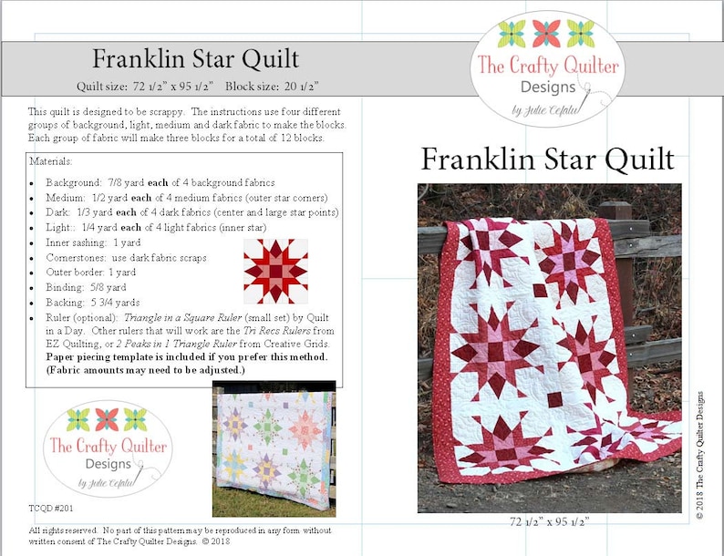 Franklin Star Quilt Pattern image 6