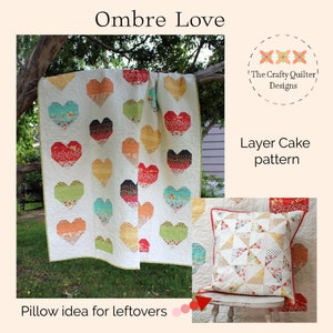 Motif de courtepointe d'amour ombré